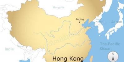 Mapa de China e Hong Kong