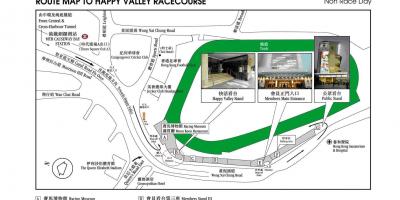 Mapa de Happy Valley de Hong Kong