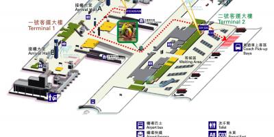 Hong Kong aeroporto mapa terminal 1 2