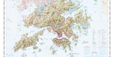 Hong Kong mapa contorno