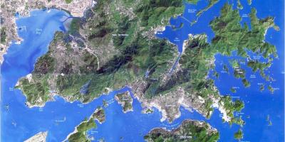 Mapa de satélite Hong Kong