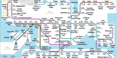 Mapa de Hong Kong MTR