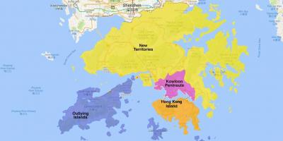 Mapa de Hong Kong área