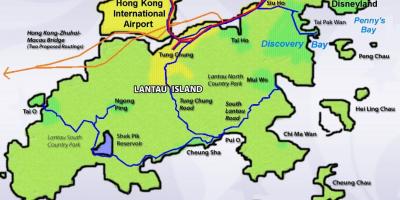 Lantau illa de Hong Kong mapa