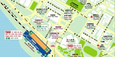 Tsuen Wan Oeste estación mapa