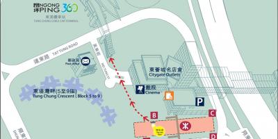 Tung Chung liña MTR mapa