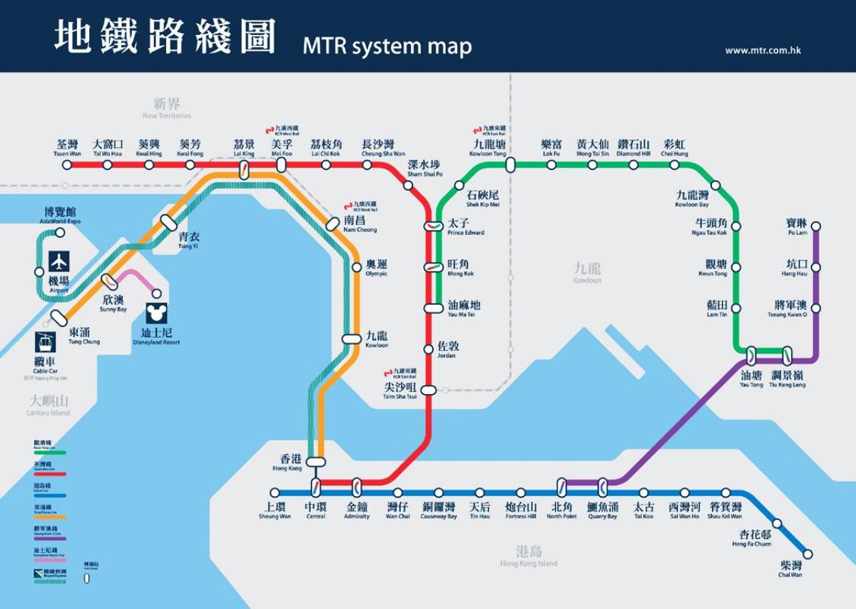 causeway bay MTR estación mapa