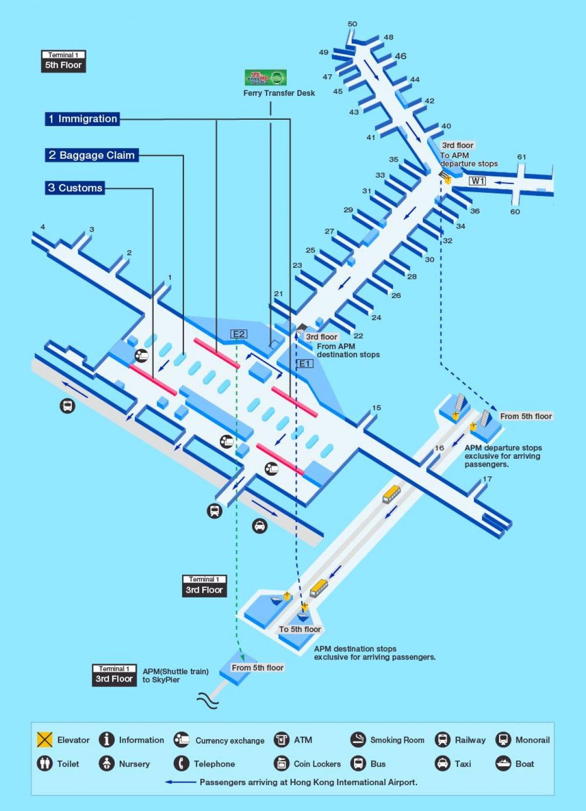 Hong Kong aeroporto porta mapa