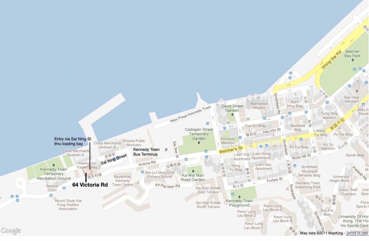 MTR Kennedy cidade estación mapa
