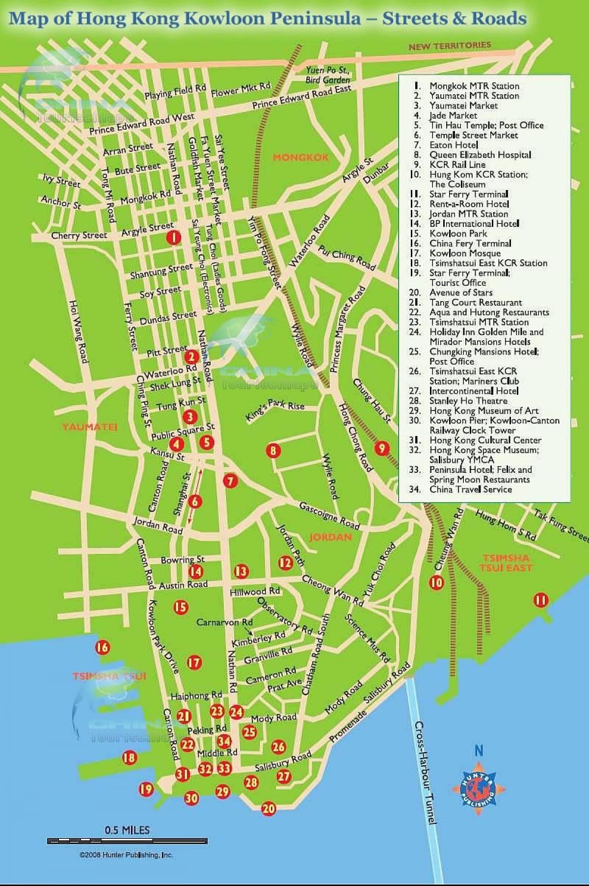 mapa de Nathan estrada Hong Kong