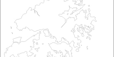 Hong Kong mapa contorno