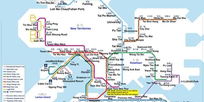 Mapa metro de Hong Kong