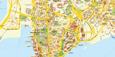 Rúa mapa de Hong Kong