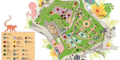 Mapa de Hong Kong zoolóxicos e xardíns botánicos