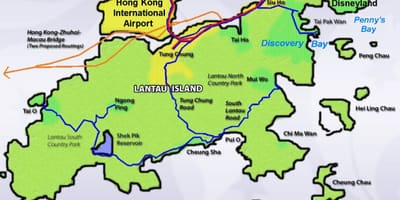 Hong Kong illa mapa turístico